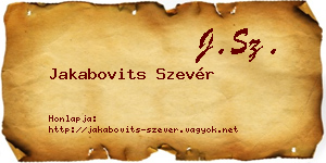 Jakabovits Szevér névjegykártya
